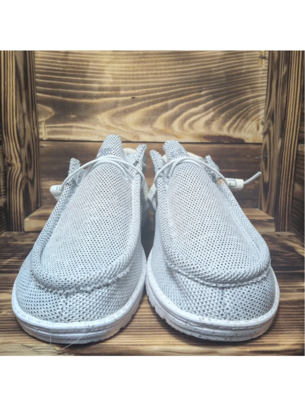 Hey Dude Wally Sox Men's Size 14 Slip On Loafers Stone White